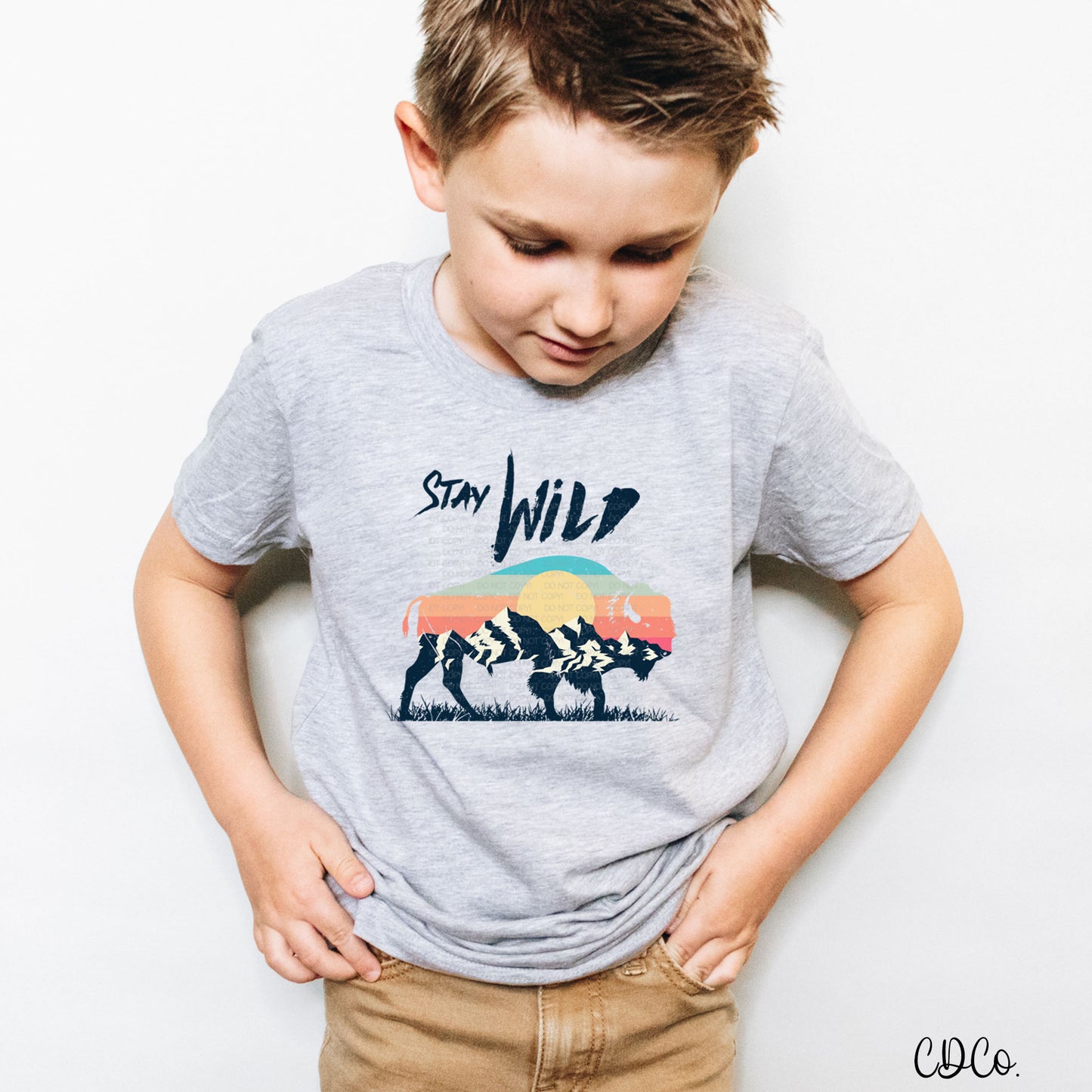 Stay Wild Buffalo DTF (See screen print for adult size)