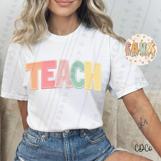 Teach Faux Embroidery DTF