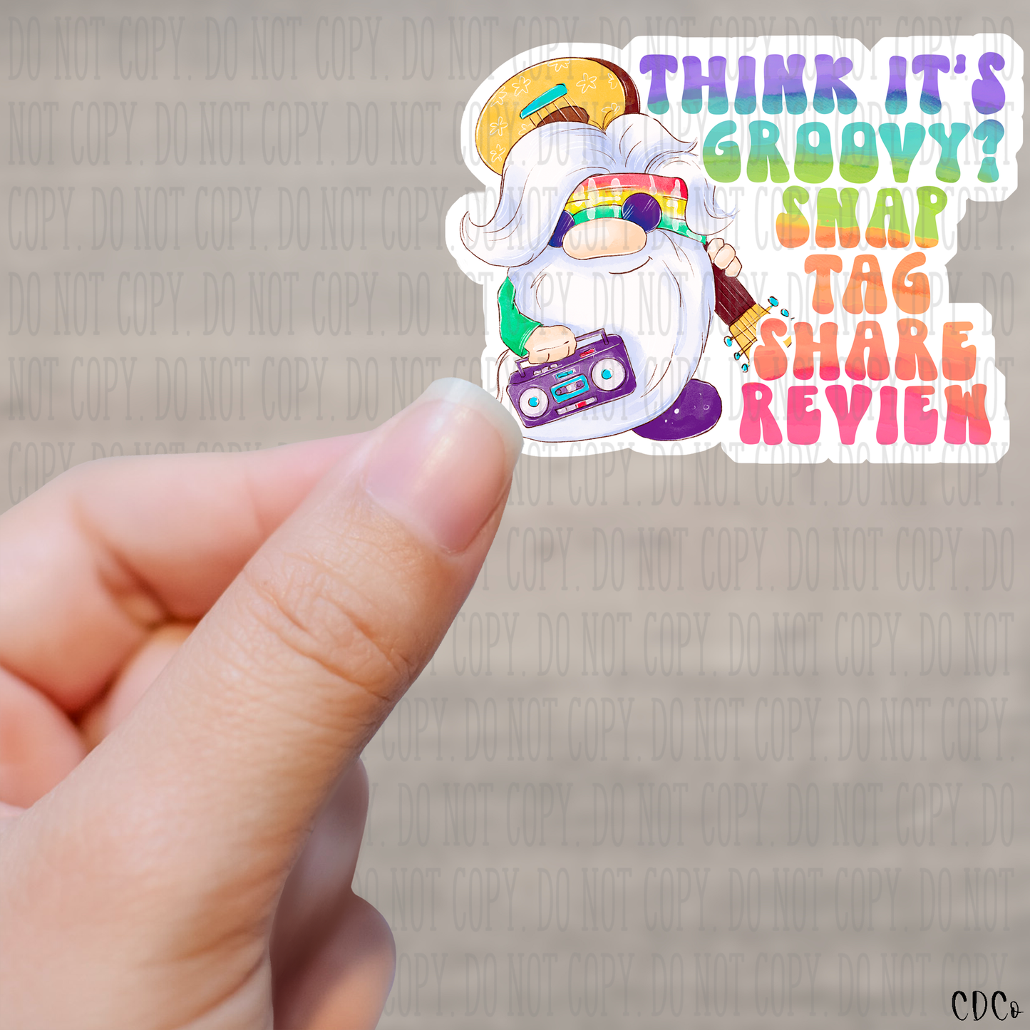 Think It's Groovy? Snap Tag Share Review Kiss Cut Sticker Sheet