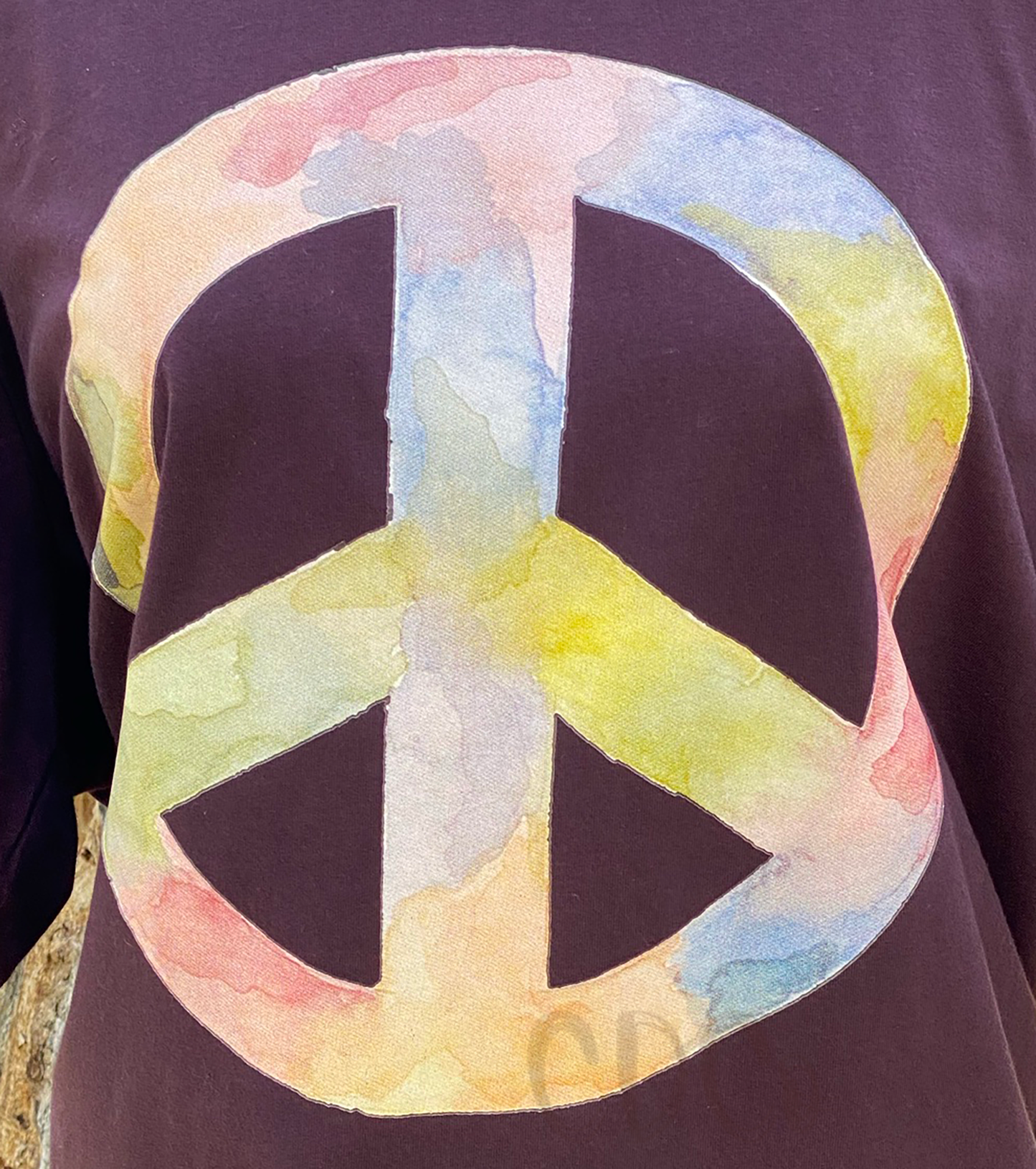Watercolor Peace Sign (350°-375°)