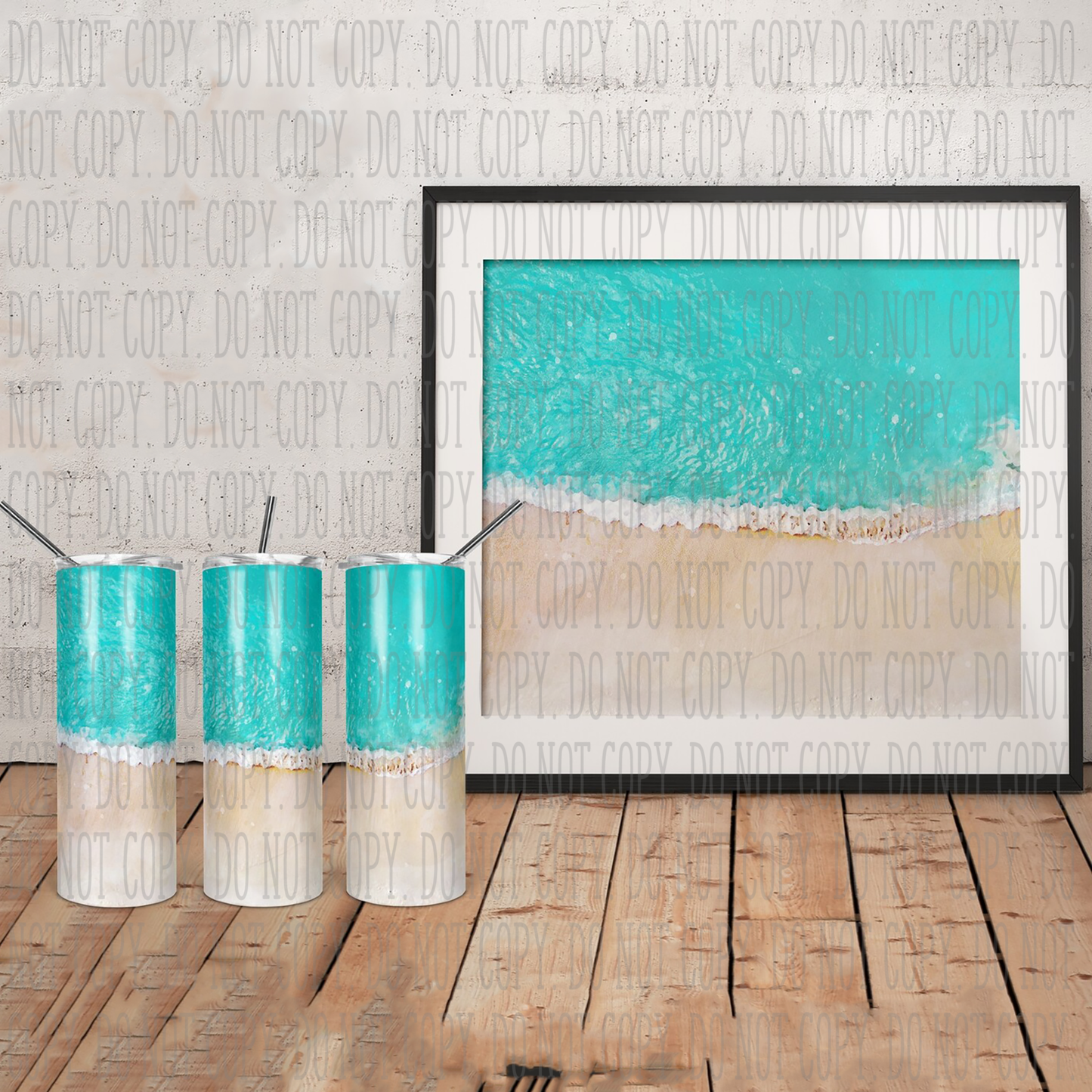 Watercolor Sea and Sand Tumbler SUBLIMATION (400°)