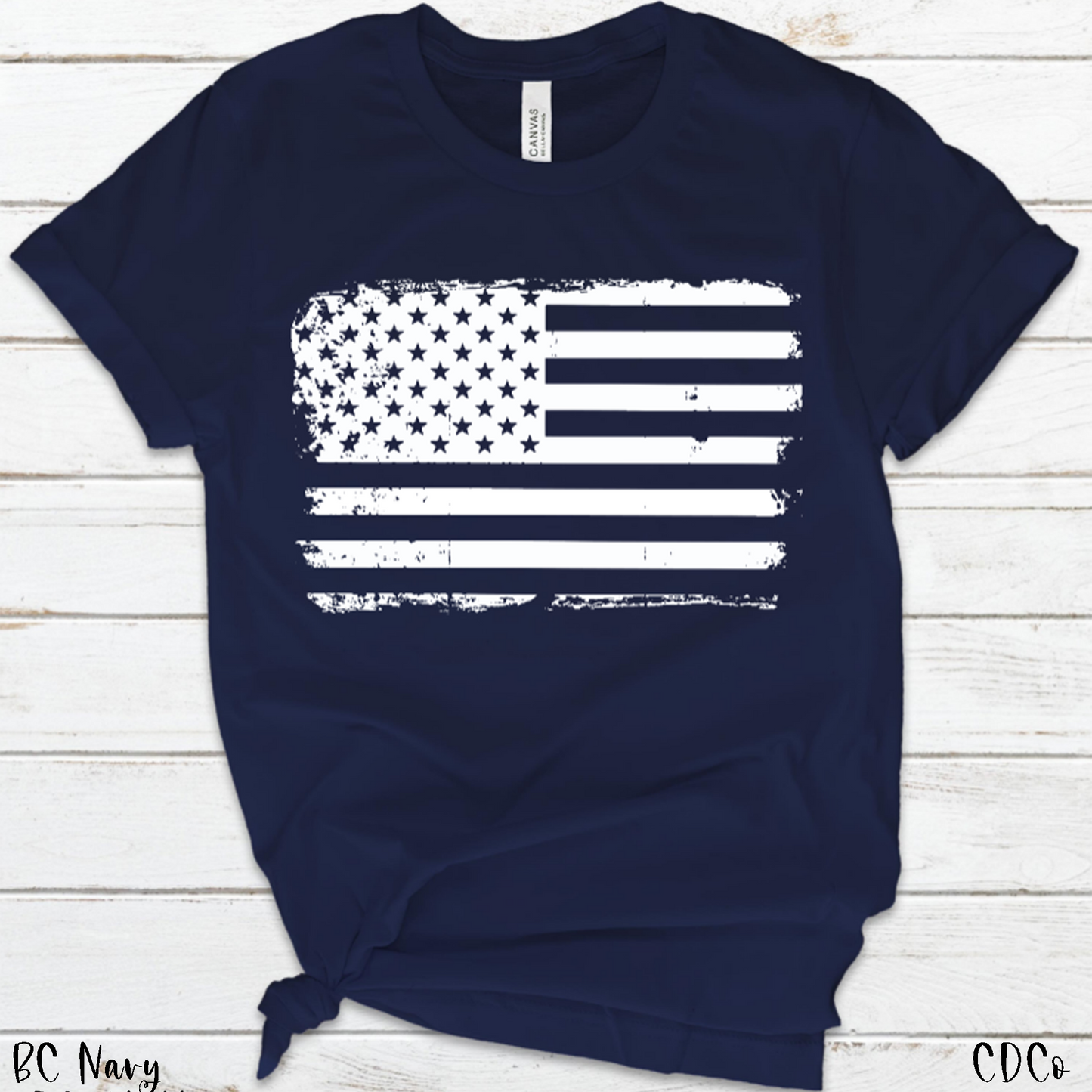Flag Distressed - WHITE (325°) - Chase Design Co.