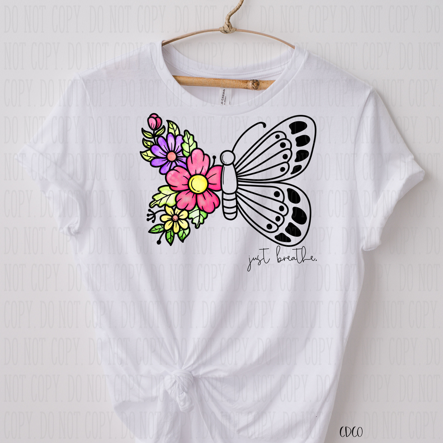 Just Breathe Butterfly SUBLIMATION (400°)