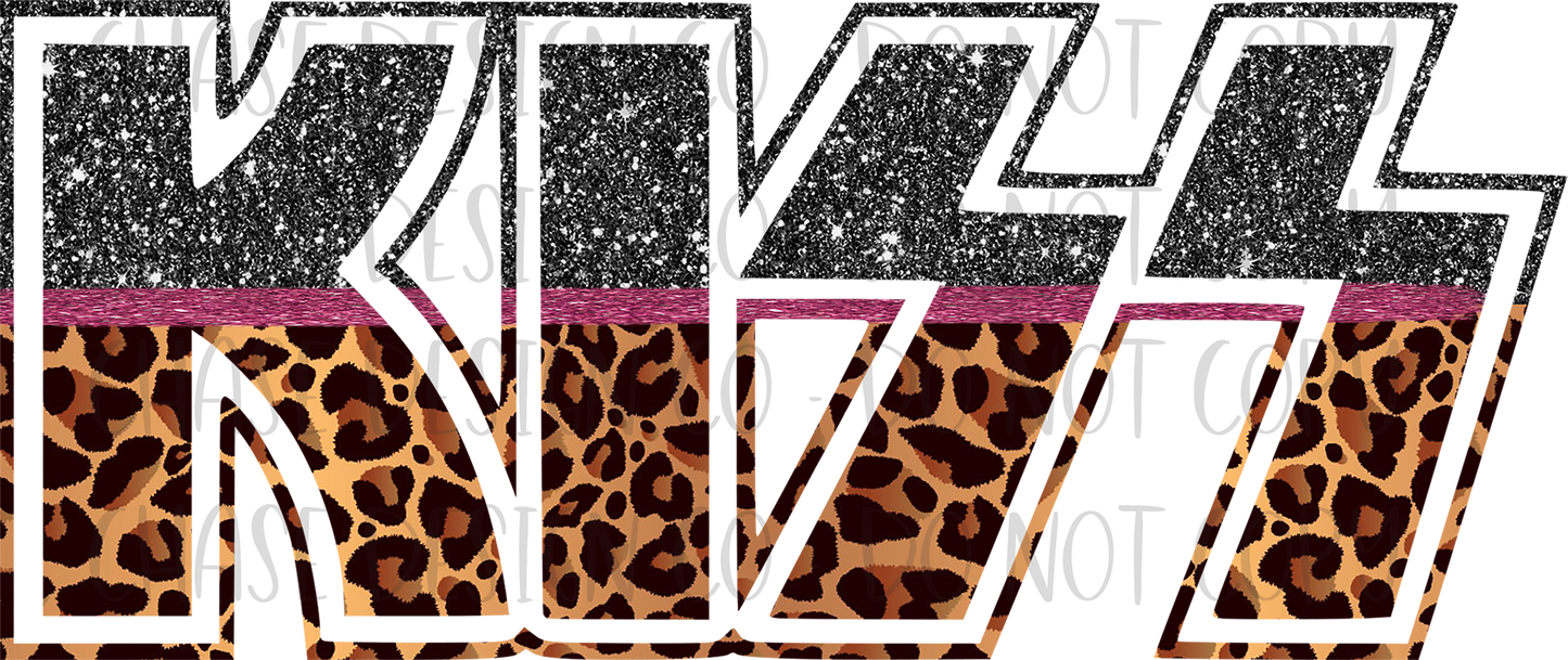 Kiss Leopard Glitter SUBLIMATION (400°)
